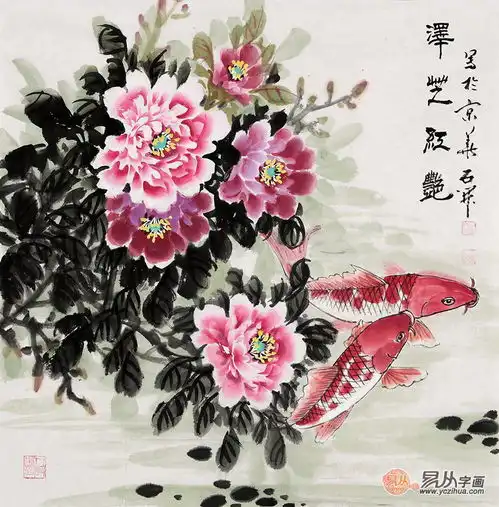 家居装饰挂什么画,当选富贵吉祥的牡丹画