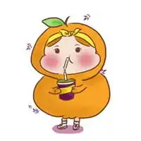 可爱卡通动画头像女生橘