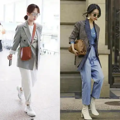 超仙女生头像长发西装搭配