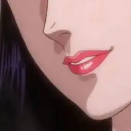 动漫女头高冷红唇霸气冷酷超拽高冷半脸动漫女生头像