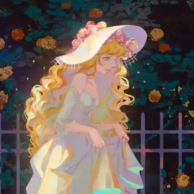 念长发飘飘动漫女生头像