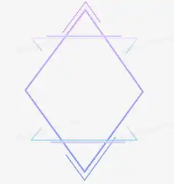 手绘菱形电商科技感简约渐变边框png图片素材下载科技png熊猫办公