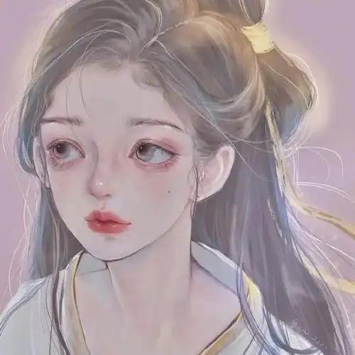 插画女头像酷错爱一生