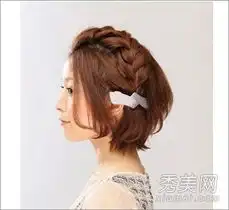 女生短发怎么扎好看甜美清新编发diy教程