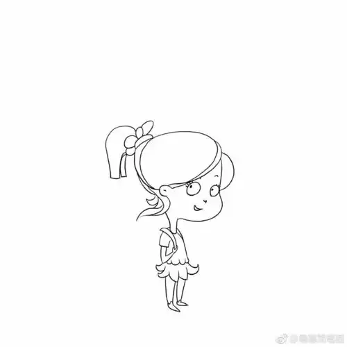 简笔画教程简笔画小女孩