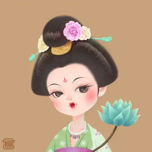 简笔画头像女生ins古风