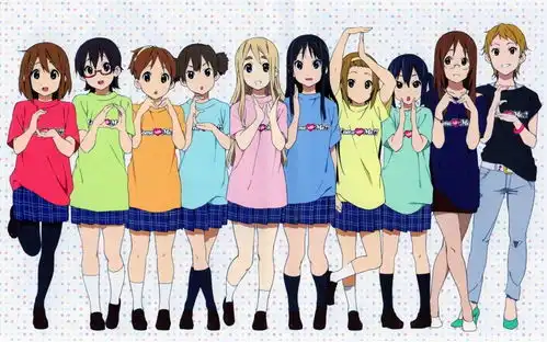 轻音少女秋山澪,平泽唯,中野梓,琴吹,田井中律,铃木纯,真锅和轻音少女