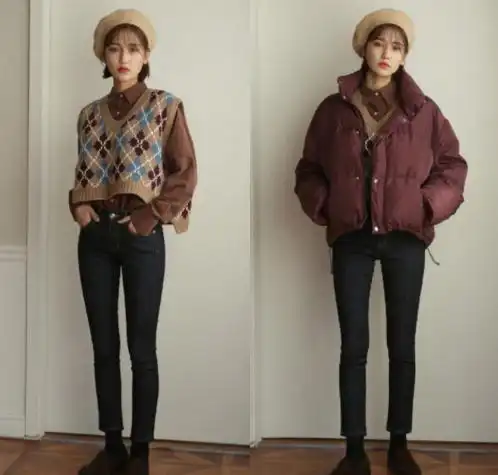 155cm到170cm女生的穿衣搭配技巧,马甲衬衫简约时髦,显高显瘦