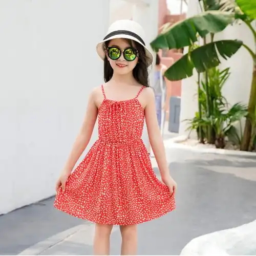 儿童连衣裙女童夏装公主裙13网红10中大童11洋气12岁女孩吊带裙子