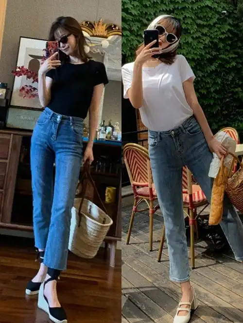 这位法式风小姐姐真会穿,3种下装打造优雅感,简约又高级