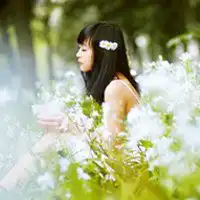 清新淡雅意境女头像日式
