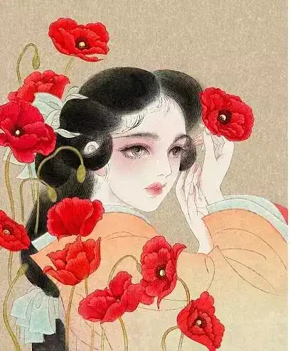 80后清华才女,把词牌名画成美人,每一张都忍不住保存