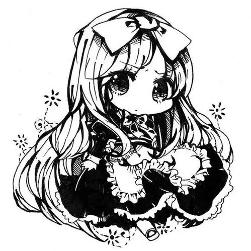 求酱紫的动漫女头像最好是黑白的