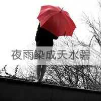 qq女生头像霸气背影拿伞带字
