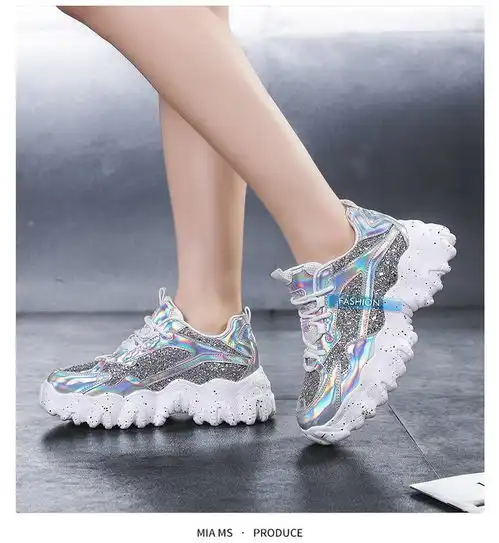 潮牌老爹鞋女ins潮2020春夏新款41大码女鞋网红百搭厚底增高运动休闲鞋