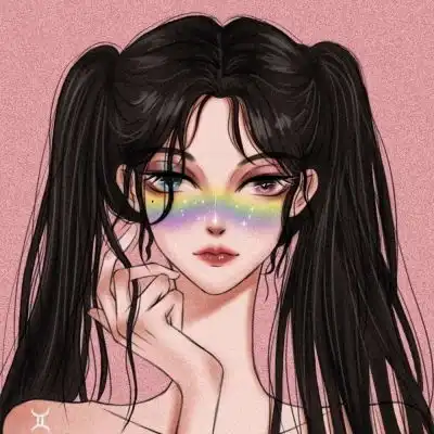 暗黑酷炫女生头像素颜照