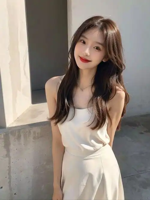 美女,纯白仙女风穿搭指南,优雅长发女孩示范时尚新潮流