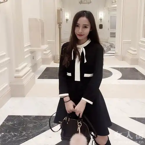 显瘦小清新连衣裙,秋冬再现女神韵味