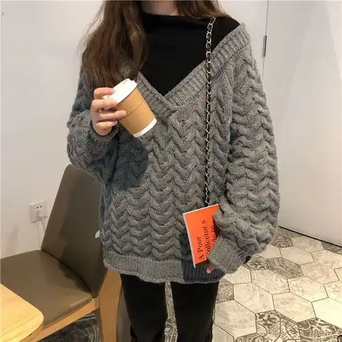 今年特流行一女装慵懒风毛衣,洋气衬肤白870后穿高级又洋气