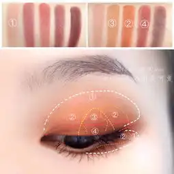 暖橘少女妆最白搭的哑光眼影盘