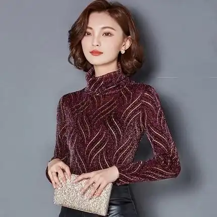 隔壁大姐穿这10款加绒打底衫真美,优雅气质显年轻,特别有女人味
