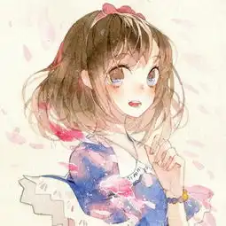 动漫女生头像水粉清新