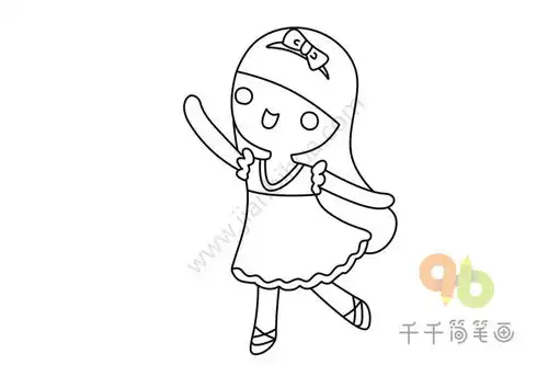 怎么画女孩简笔画教程