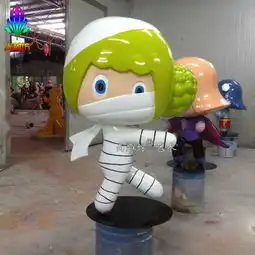 万圣节节日庆典摆件蒙面白菜小女孩卡通造型玻璃钢创意雕塑工艺品厂家价格万圣节节日庆典摆件蒙面白菜小女孩卡通造型玻璃钢创意雕塑工艺品图片万圣节节日庆典摆件蒙面白菜小女孩卡通造型玻璃钢创意雕塑工艺品批