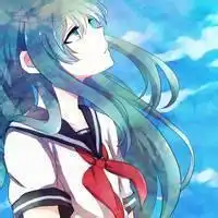 动漫仰头女生头像侧脸