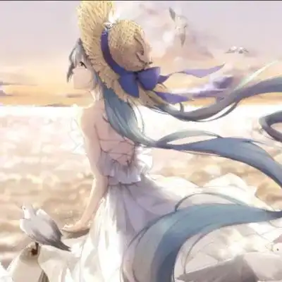 唐崎夜雨手绘插画自截女头初音女生头像我要个性网