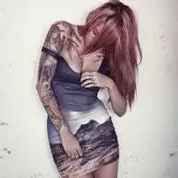 快手网红纹身图案女微信头像图片大全