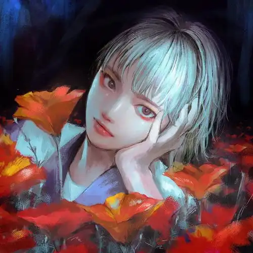 日本插画师wataboku笔下的美少女,光与色彩的交汇