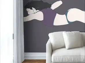 现代简约手绘性感美女游泳墙纸图片设计素材高清ai模板下载0.12mb图案壁纸大全