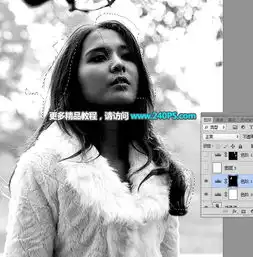 photoshop抠图抠出冬季光线不均匀的多发丝美女照片