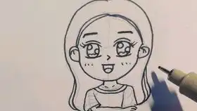 女孩简笔画教程