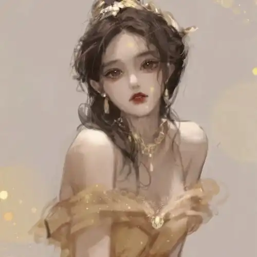 油画棒头像女生仙气赵粤