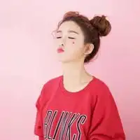 短发侧颜红衣头像女生微信头像图片大全