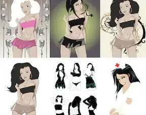 性感女性插画矢量矢量图免费下载千图网