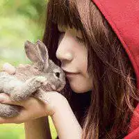 美女与宠物头像微信头像图片大全