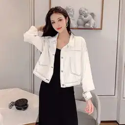 欧美风短袖牛仔外套