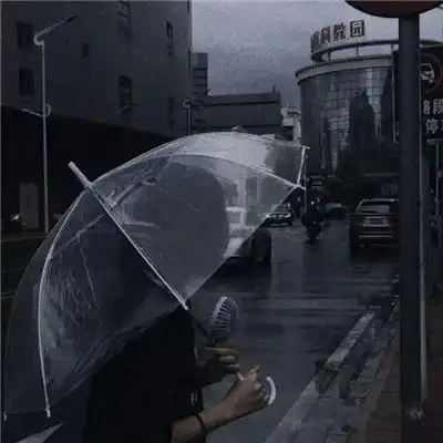 带有一丝伤感的撑伞女头雨中撑伞爆漂亮的女头合集