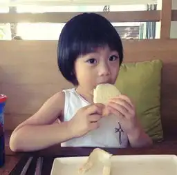 可爱小女孩头像大眼睛面包