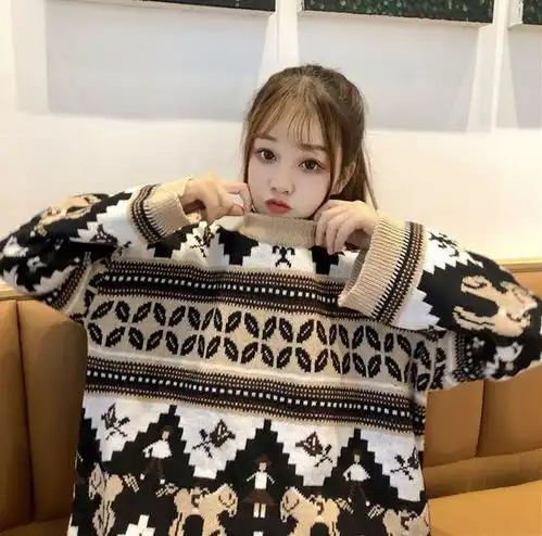 今年特流行一女装慵懒风毛衣,洋气衬肤白870后穿高级又洋气