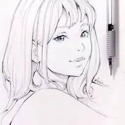 90后美女的小清新二次元动漫手绘,不能错过