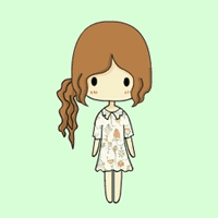 可爱小姑娘卡通头