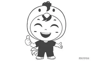 四张卡通小女孩简笔画图片