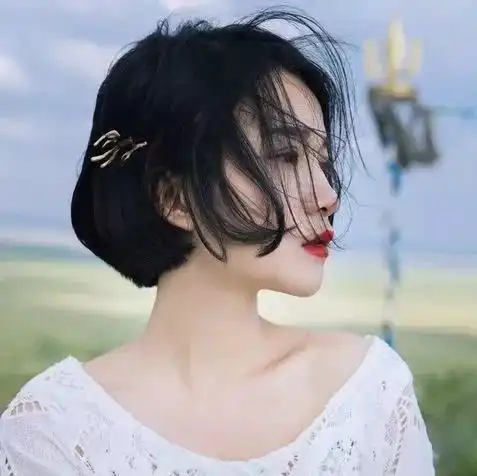 女头部位头像短发短发