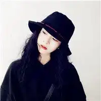 qq头像酷女生渔夫帽