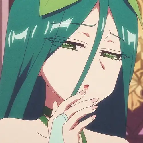 动漫女头小姐姐头发有点绿