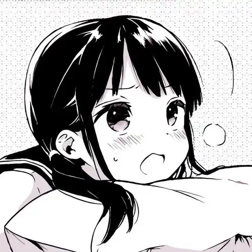 动漫女头灰色头像
